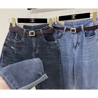 quần bò dáng boy kèm belt
