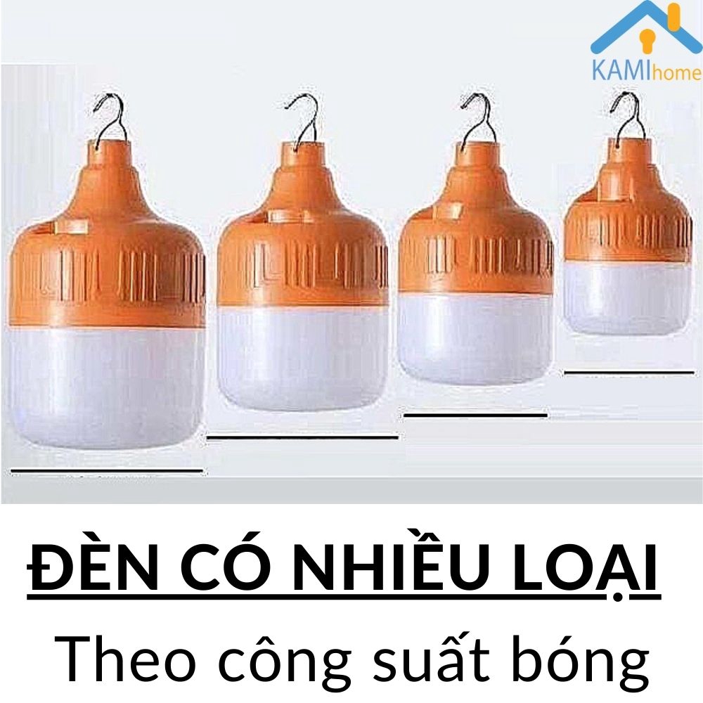 Đèn Led sạc tích điện dạng Bóng Bulb Pin 18650 Chọn Công suất 40/60/100W mã 37001