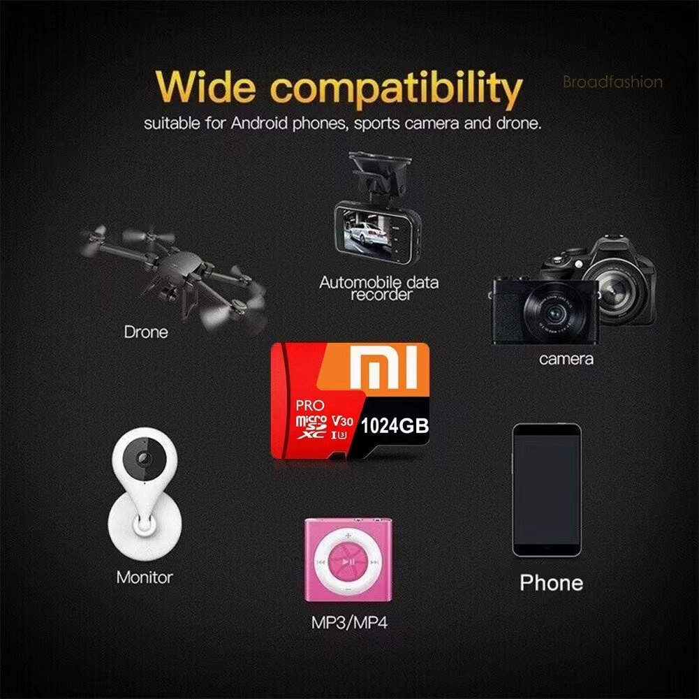 Thẻ Nhớ MicroSD 64GB 128GB 512GB XIAOMI 100% 32GB 8GB Dành Cho Điện Thoại