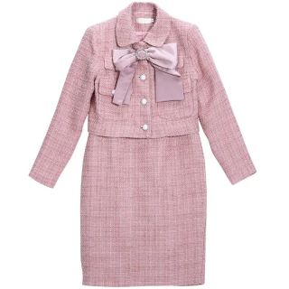 ORDER Set dạ tweed cổ nơ (Ảnh thật)