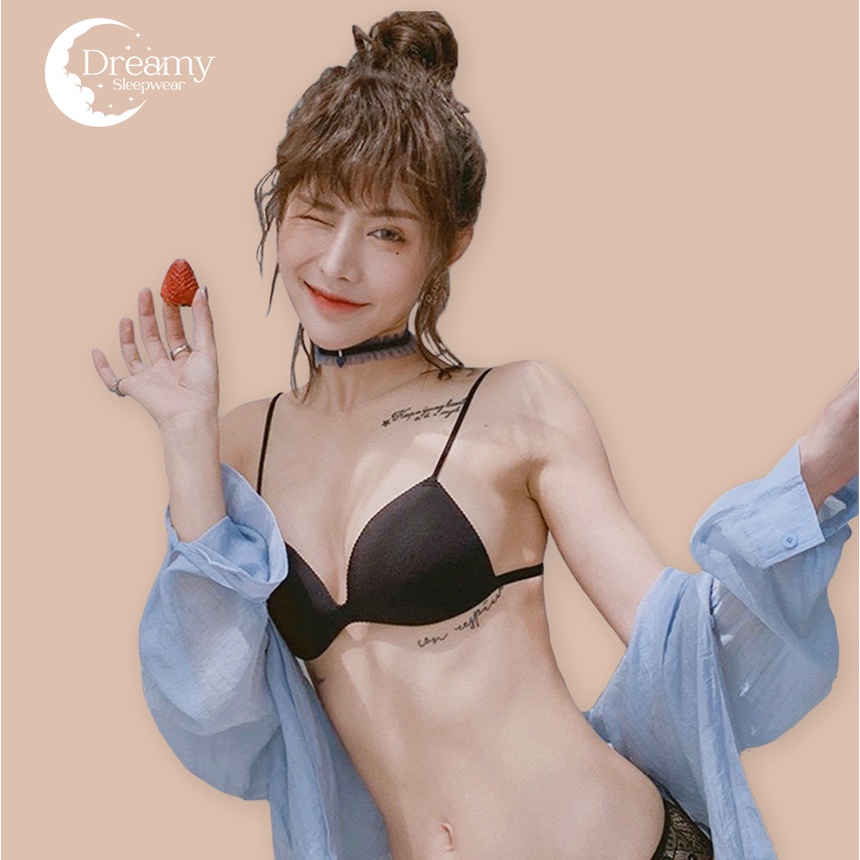 Áo Bra 2 dây nữ đẹp, Áo lót su không gọng mút mỏng sexy và gợi cảm DREAMY B02