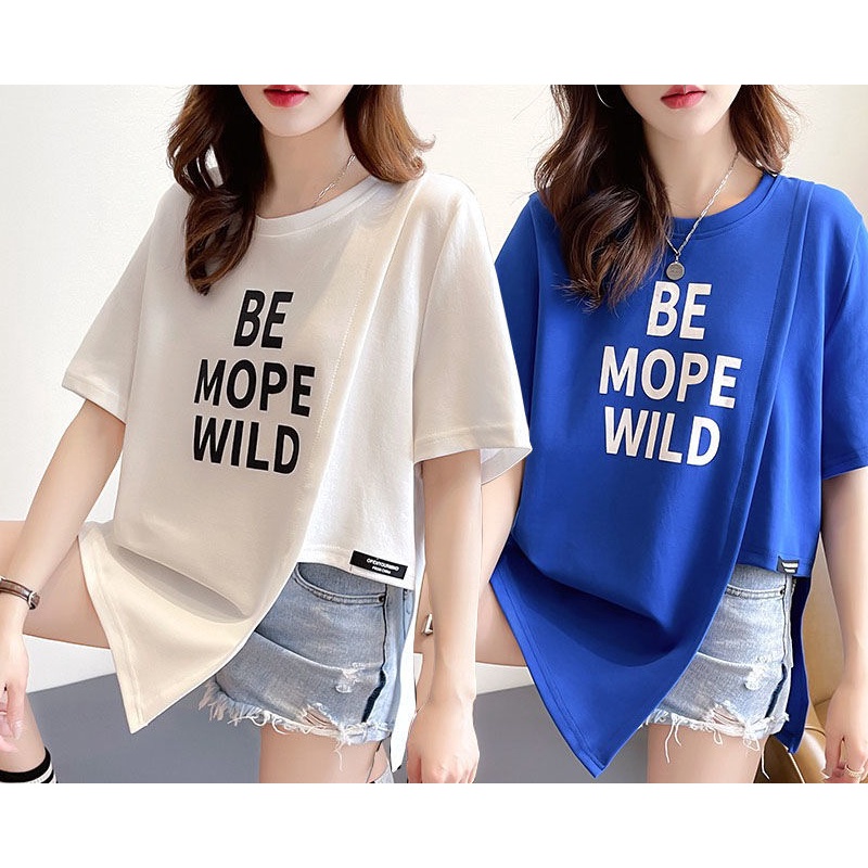 Áo Thun Nữ Ngắn Tay Một Mảnh / Hai Mảnh Dáng Rộng Thời Trang