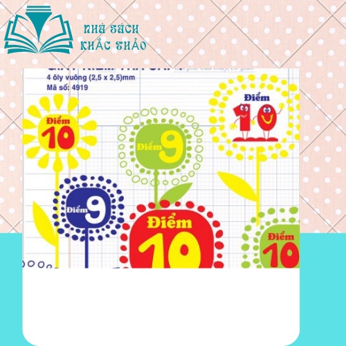 Giấy Kiểm Tra Cấp 1 4 ÔLy Hồng Hà 4919 định lượng 100, viết không nhòe.