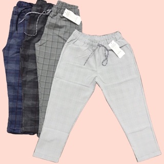 Quần baggy 9 tấc kẻ ca rô