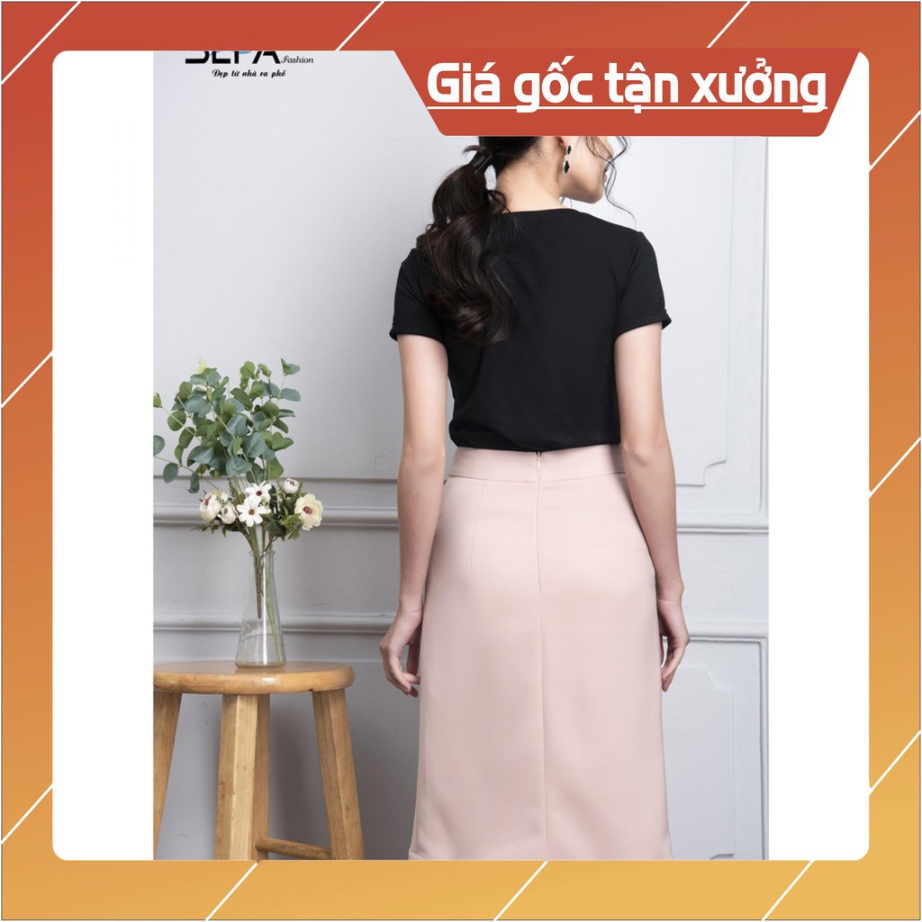 [Dự tiệc/Uy tín/Sang trọng] Chân váy bút chì phối túi SF003201 (Đẹp, Giá rẻ) | BigBuy360 - bigbuy360.vn