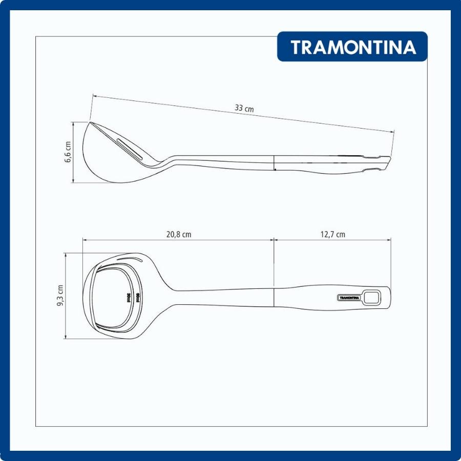 Muôi múc canh Tramontina VERANO 25572 chất liệu nhựa PA cao cấp chịu nhiệt tốt 33 cm