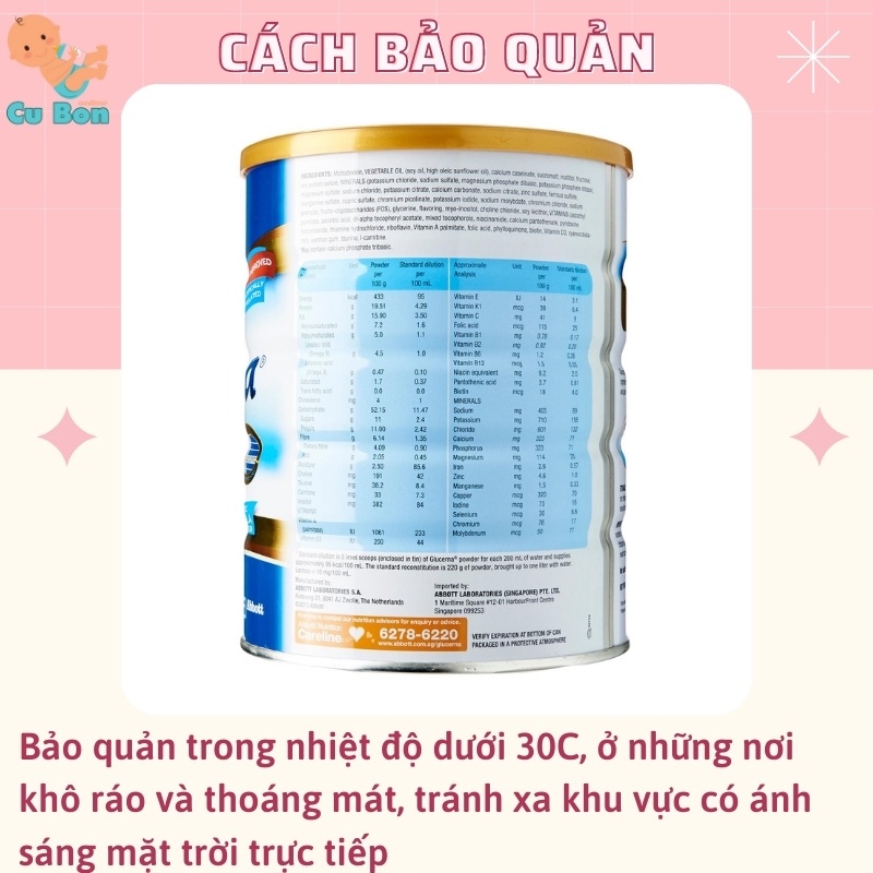 Sữa tiểu đường Glucerna 850g hương Vani Của Úc dành cho người tiểu đường ăn kiêng date mới nhất