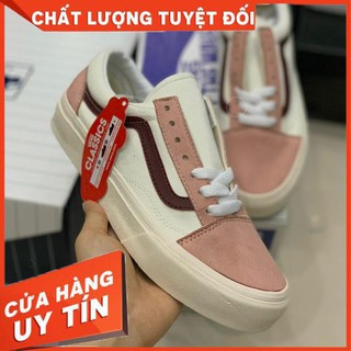 FeeShip_Hàng Cao Cấp_ giày vans custom (trắng hồng)