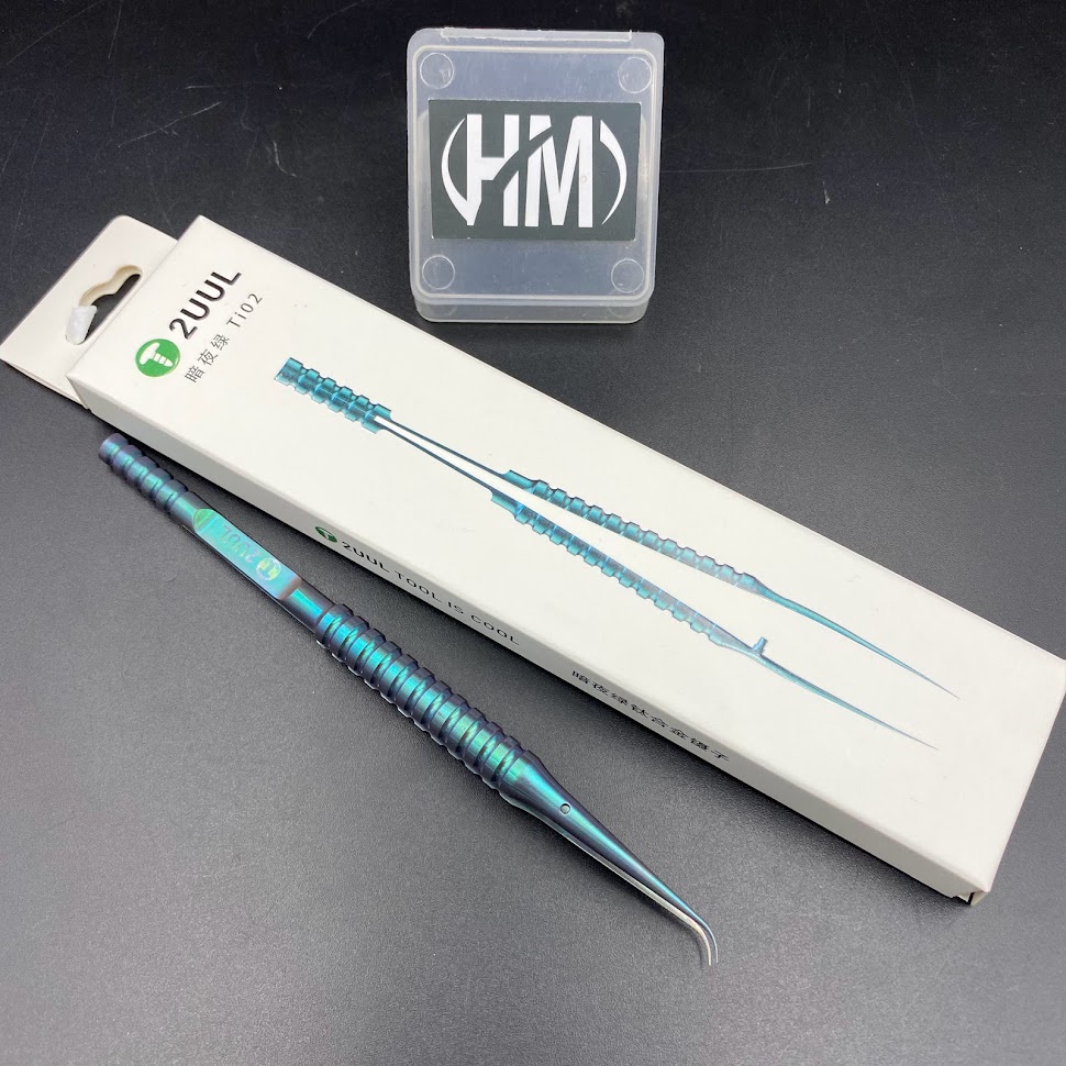 Panh nhíp titan 2UUL (đầu thẳng, đầu cong) XANH LÁ