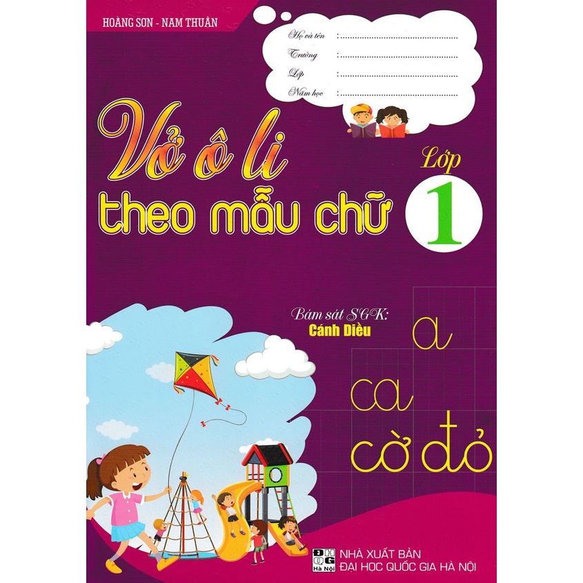 SÁCH - vở ô li theo mẫu chữ lớp 1 (bám sát sgk cánh diều) - HAB