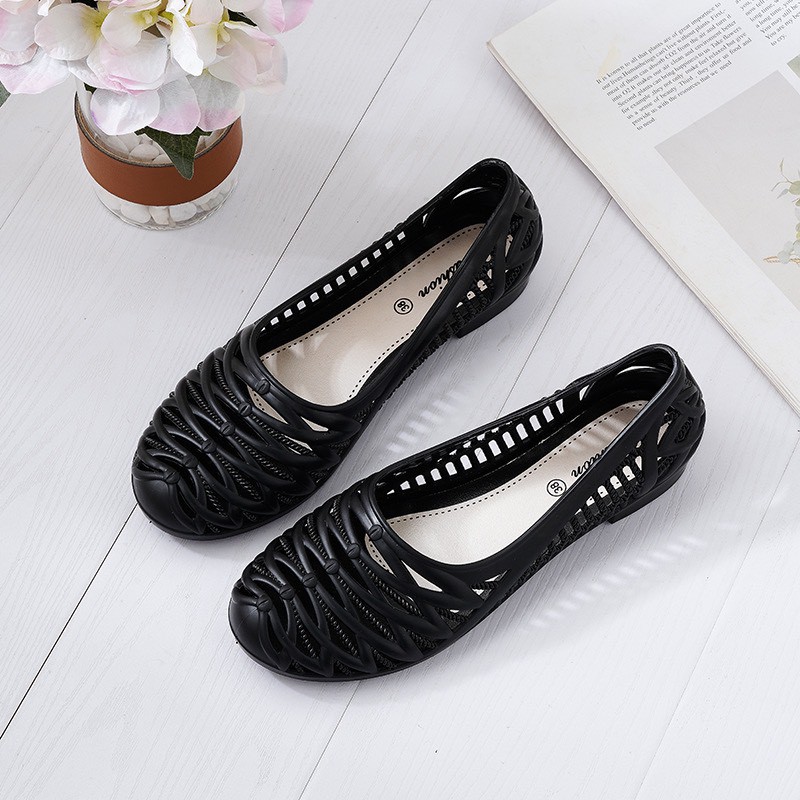 [Rẻ-Đẹp] Giày Bệt Nhựa Nữ,Giày Búp Bê Công Sở Thoáng Nhẹ Êm,Cao Su Chống Nước Đi Mưa Đi Biển | BigBuy360 - bigbuy360.vn