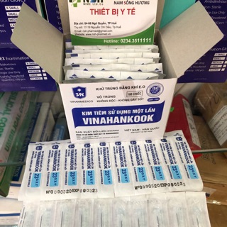 ❤Hộp 100 cây Đầu bơm kim tiêm 23g của VINAHANCOOK ĐẦU KIM TIÊM LẤY THUỐC ĐẦU KIM SẠC ÉP VỈ TIỆT TRÙNG 23G VINAHANCOOK