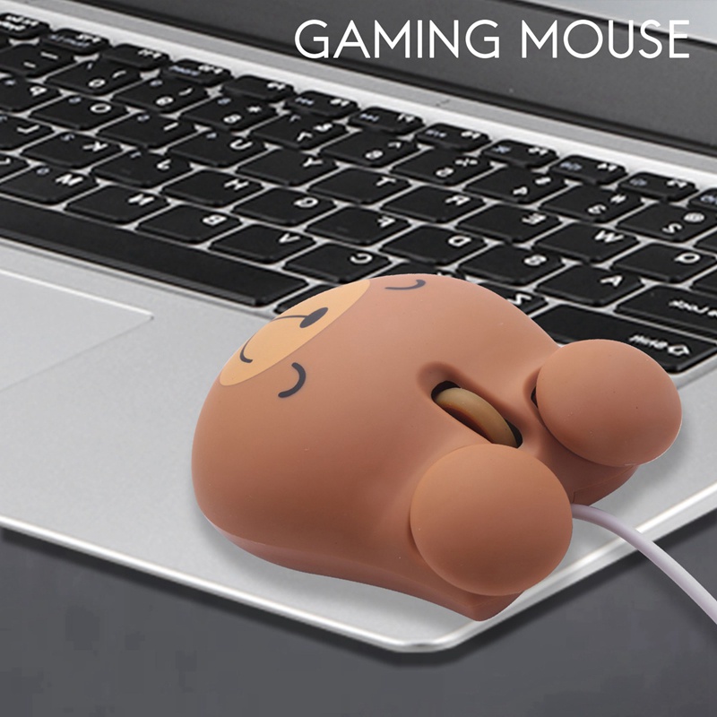 Chuột Quang Chơi Game 1000 Dpi Hình Gấu Dễ Thương Cho Pc Laptop