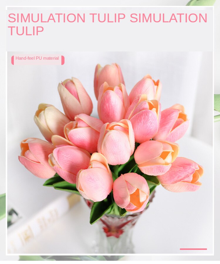 Hoa tulip Nhân Tạo mini Bằng Lụa Dùng Trang Trí Nhà/Tiệc Cưới