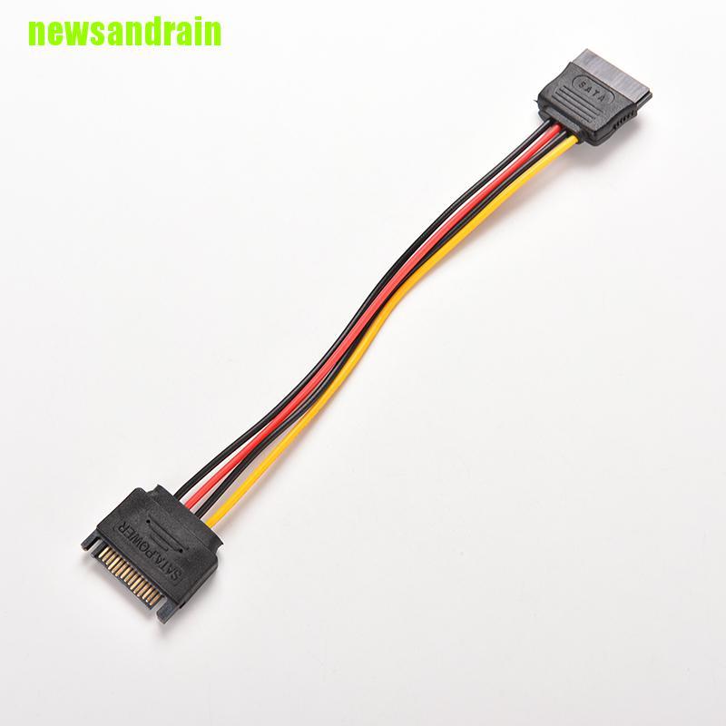 Dây Cáp Nối Dài Chuyển Đổi Nguồn Điện 8 Inch Male Sang Female 15 Pin 15p Sata