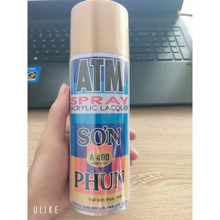 Combo 2 chai sơn xịt atm a400 màu vàng ánh kim