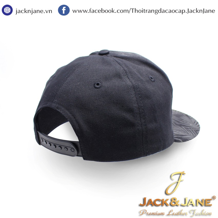 NÓN LƯỠI TRAI THỜI TRANG SNAPBACK ĐEN PHỐI CHỮ SUPREME