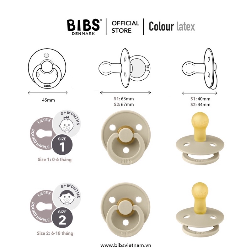 TY NGẬM BIBS COLOUR KÈM HỘP ĐỰNG