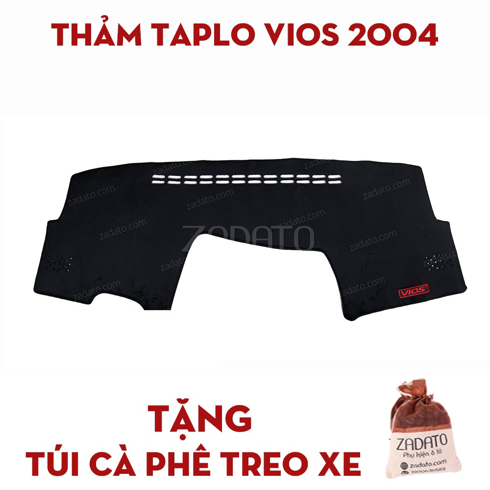 Thảm Taplo Toyota Vios - Thảm Chống Nóng Taplo Lông Cừu - TẶNG: Túi Cafe Treo Xe