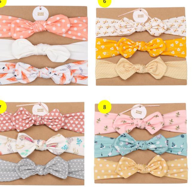 1 Bộ 3 Băng Đô (Contents) / 3 Cái / Khăn Bandanas / Băng Đô Cho Bé Sơ Sinh - 1 Tuổi