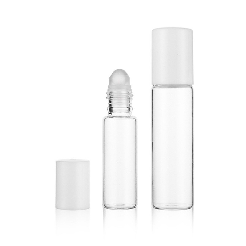 Lọ thủ tinh đầu bi lăn trong suốt dùng để đựng mỹ phẩm nước hoa 5/10ml