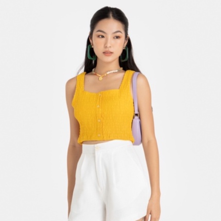 Áo Croptop Thời Trang Nữ HNOSS Hai Dây Bản To HNAKI063