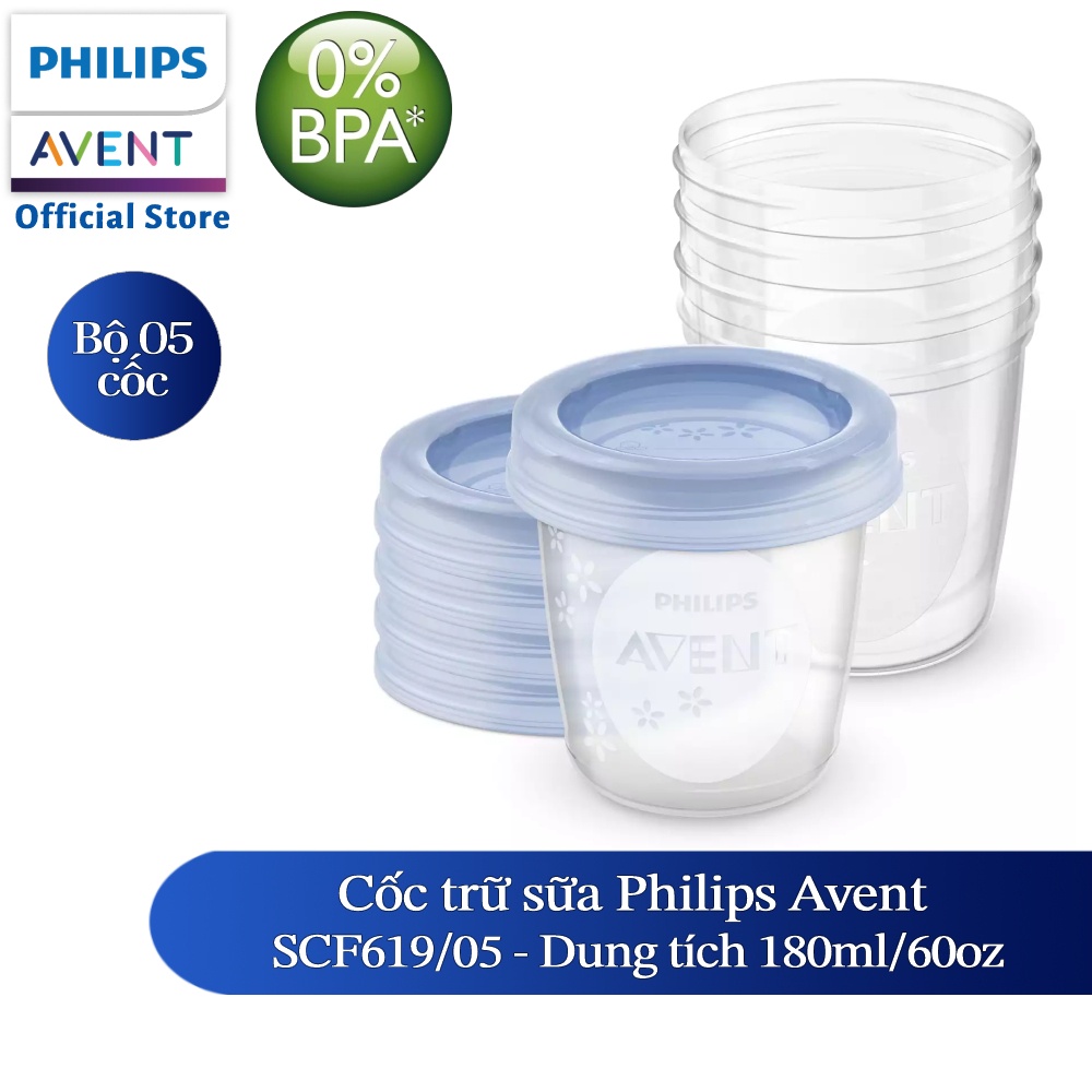 Philips Avent cốc trữ sữa SCF618/10 SCF619/05