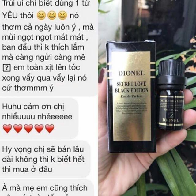 Nước hoa vùng kín Dionel secret love 5ml, thơm tho suốt cả ngày (siêu hấp dẫn)