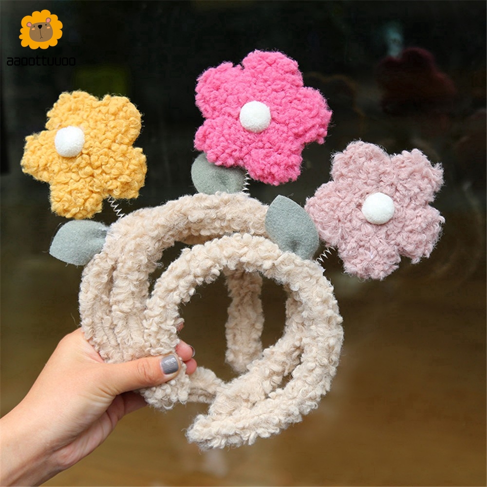Băng Đô Len Hình Bông Hoa Xinh Xắn