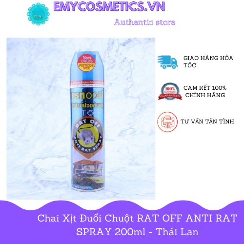 Chai Xịt Đuổi Chuột RAT OFF ANTI RAT SPRAY 200ml - Thái Lan