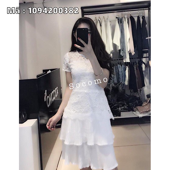 Váy trắng ren tiểu thư xinh xắn