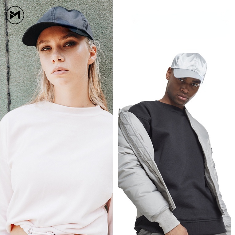 Mũ Lưỡi Trai Cotton Satin Chống Nắng Đính Sequin Chữ Thời Trang Hip Hop Phiên Bản Hàn Quốc