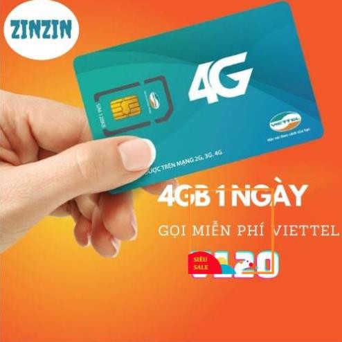 [Gấp Đôi Dung Lượng] Sim Viettel V120 Đột Biến Tặng 4GB 1 Ngày - Gọi Miễn Phí Viettel [Miễn Phí Tháng Đầu]