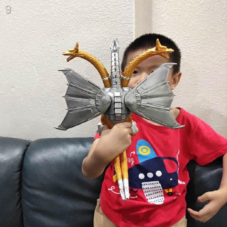 ☒Godzilla mô hình lớn quái vật làm bằng tay đồ chơi jidora cơ khí rồng ba đầu khớp sen đỏ có thể di chuyển