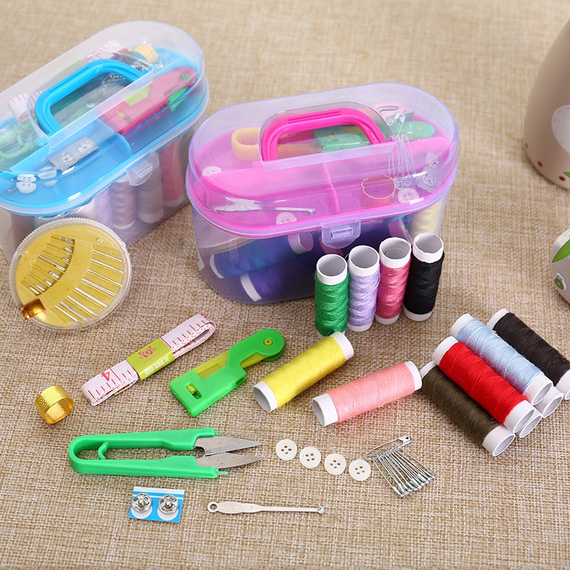 Bộ kim chỉ may vá đa năng 45 chi tiết, có hộp đựng
