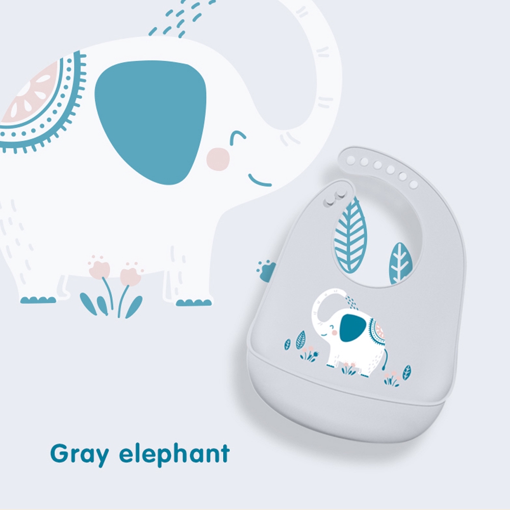 Yếm ăn chống thấm nước bằng silicon cho bé