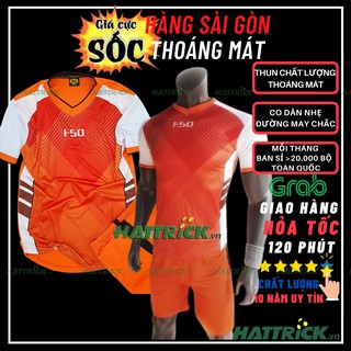 đồ đá banh không logo, áo f50 cam, áo bóng đá không logo, (45kg - 78kg), thun lạnh Sài Gòn thoáng mát, chất lượng