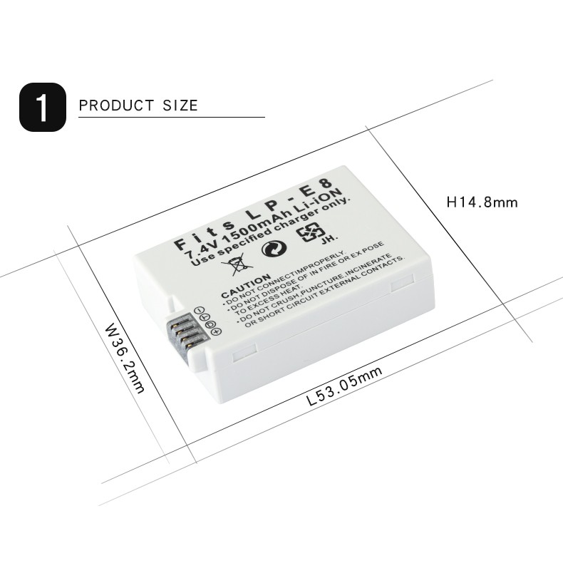 Pin máy ảnh LP-E8 camera battery for 700D600D 650D550D