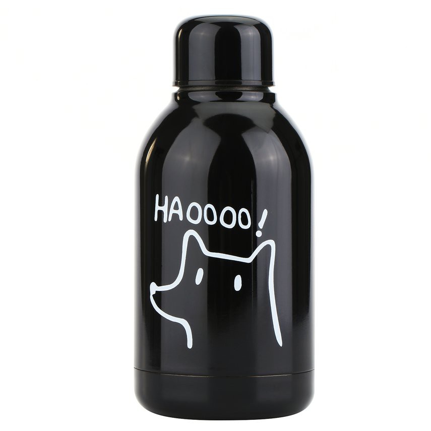 Bình Nước Giữ Nhiệt Bằng Thép Không Gỉ Họa Tiết Hoạt Hình Dung Tích 300ml