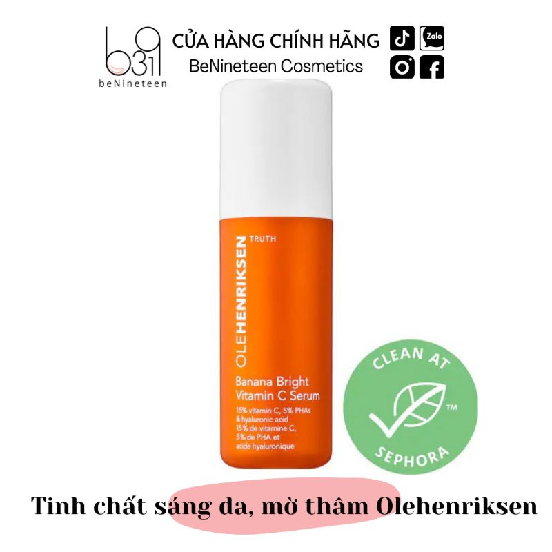 Tinh Chất Sáng Da OleHenriksen Banana Bright Vitamin C Serum Dưỡng Ẩm, Chống Nám, Trẻ Hóa Da [beNineteen]