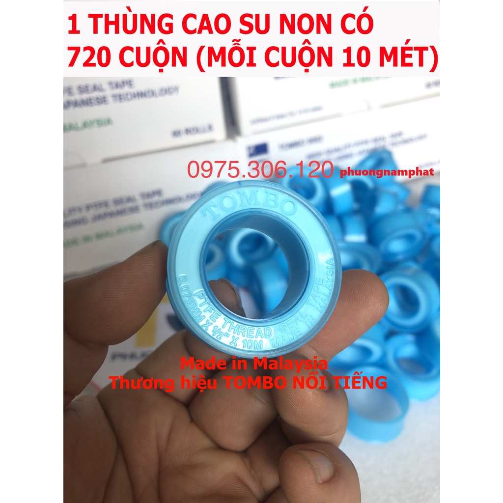 1 THÙNG 720 cuộn Băng Keo Lụa Cao Su Non BĂNG TAN Dùng Cuốn Ống Nước dây cấp nước các ron KEO DAI CHẮC
