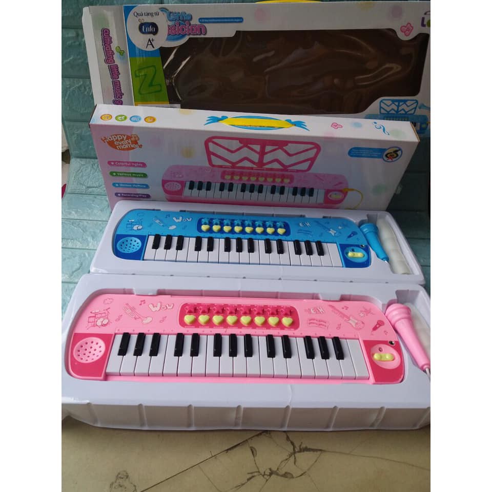 Đồ chơi đàn Organ Enfa  cho bé dùng pin có micro