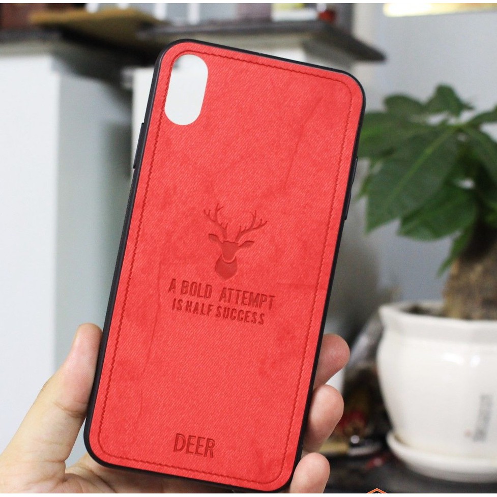 Ốp DEER giả da dể hươu vải bò cho iPhone 6 6s 7 7s 6 Plus 7 Plus 8 Plus iPhone X XS XR XS MAX 11 pro 12 promax mini n32