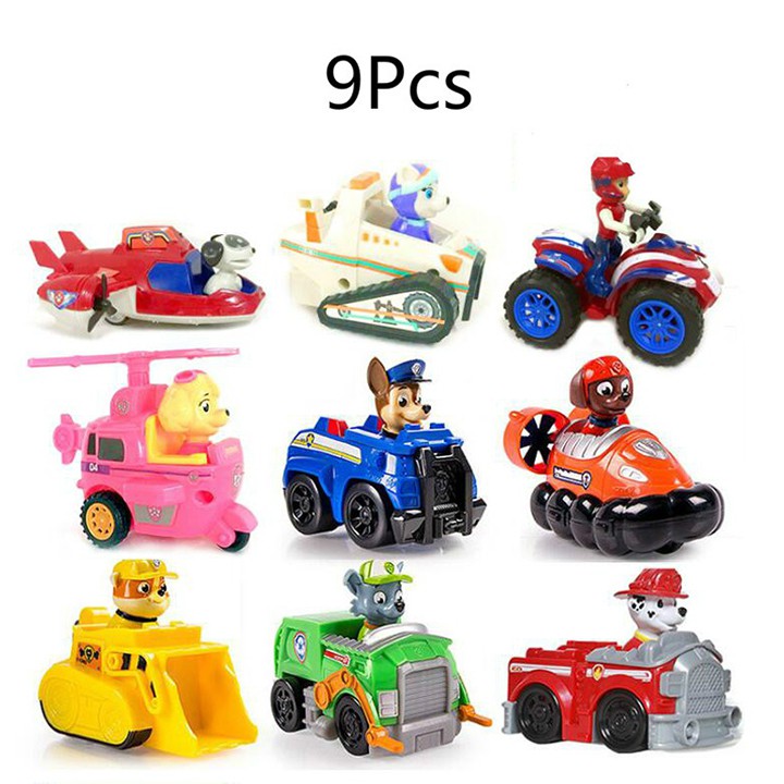 Mô Hình 9 Xe Ô Tô Chó Cứu Hộ Paw Patrol