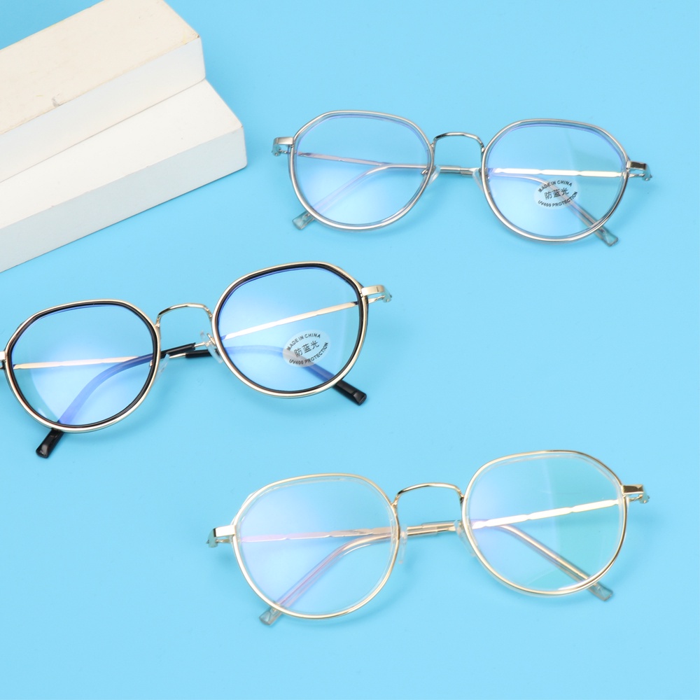 Mắt kính gọng kim loại phong cách bát giác có độ phân giải cao đơn giản thời trang