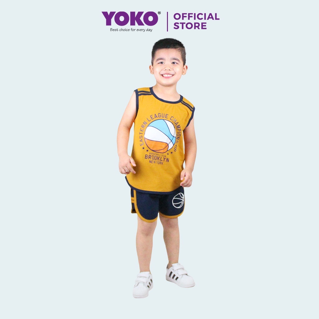 Bộ Quần Áo Thun Sát Nách Cho Bé Trai (6-9 Tuổi) YOKO KID’S FASHION 20149T