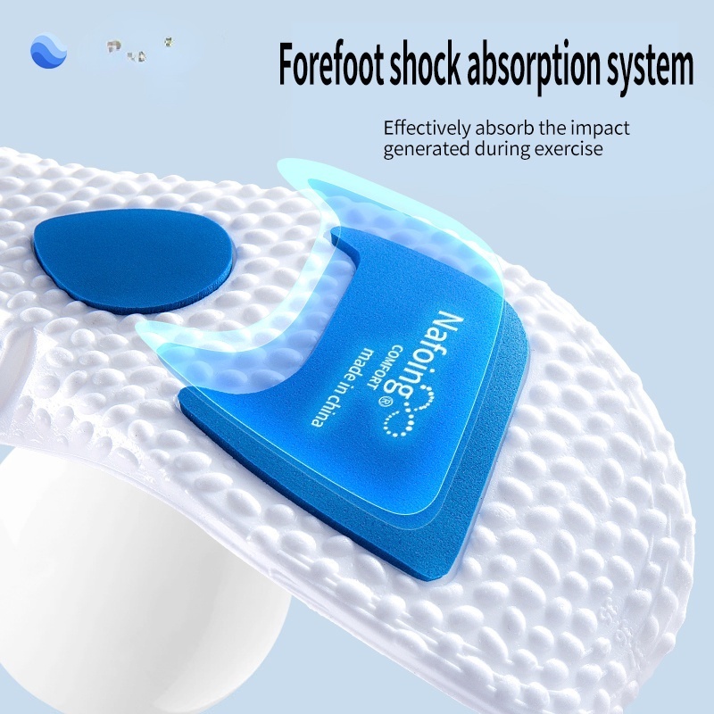 Cặp đệm lót giày thể thao bằng cao su silicone mềm thoáng khí khử mùi chống sốc cho nam và nữ