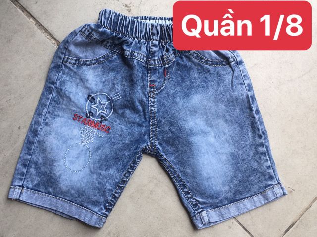 [FREE SHIP 50K]Quần Bò Đùi Bé Trai Vải Co Giãn Đẹp 10-18kg