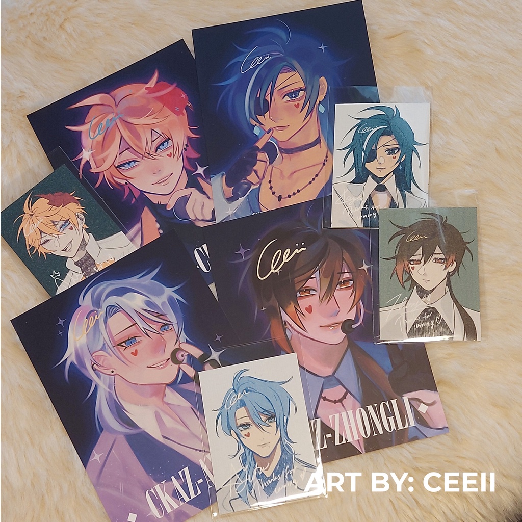 Postcard nhân vật Genshin Impact - idol au