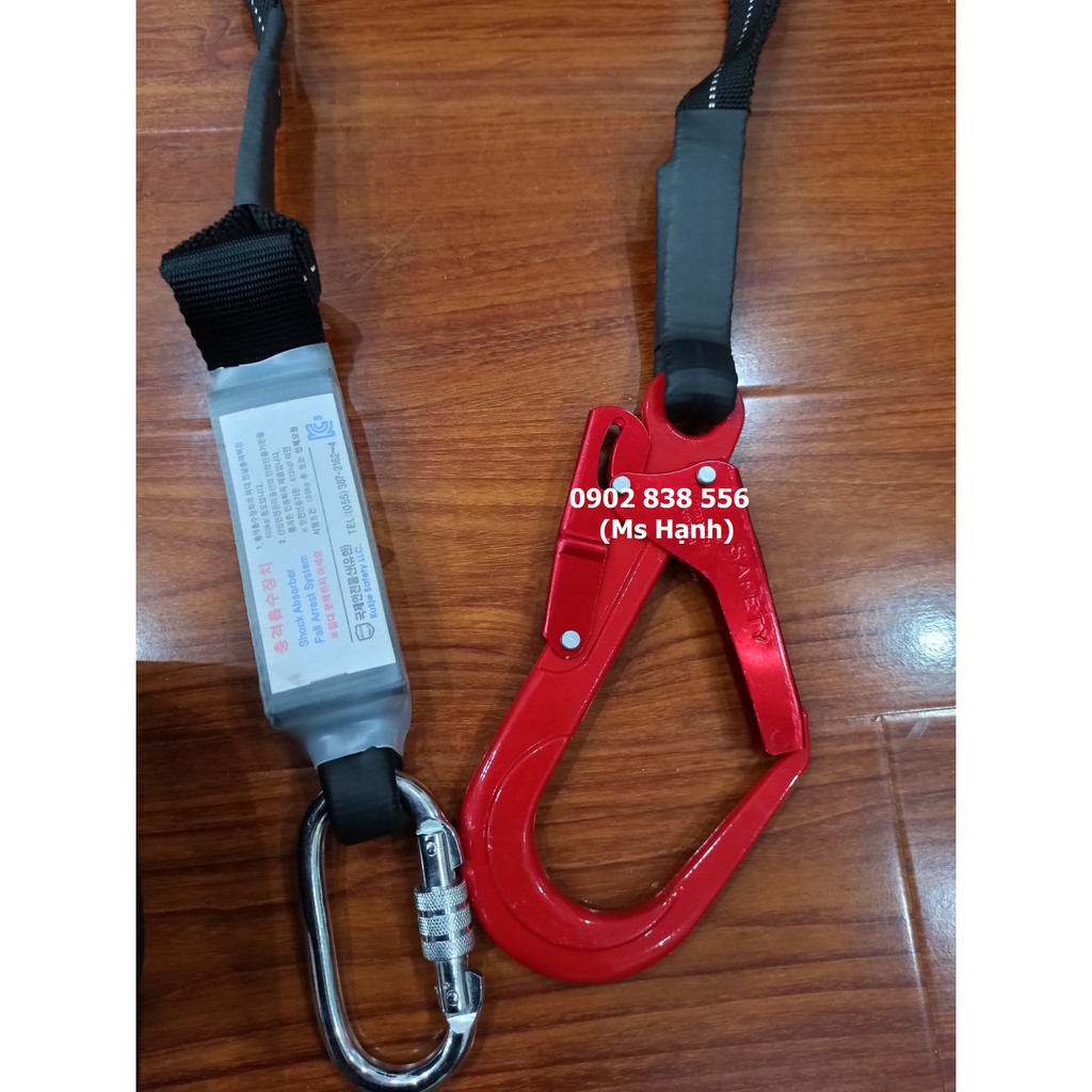 GIẢM GIÁ - Dây đai an toàn bán thân 1 móc nhôm loại dây thun chống sốc Kukje Hàn Quốc - hình thật- DATBT-GSKJ1MN (DH)